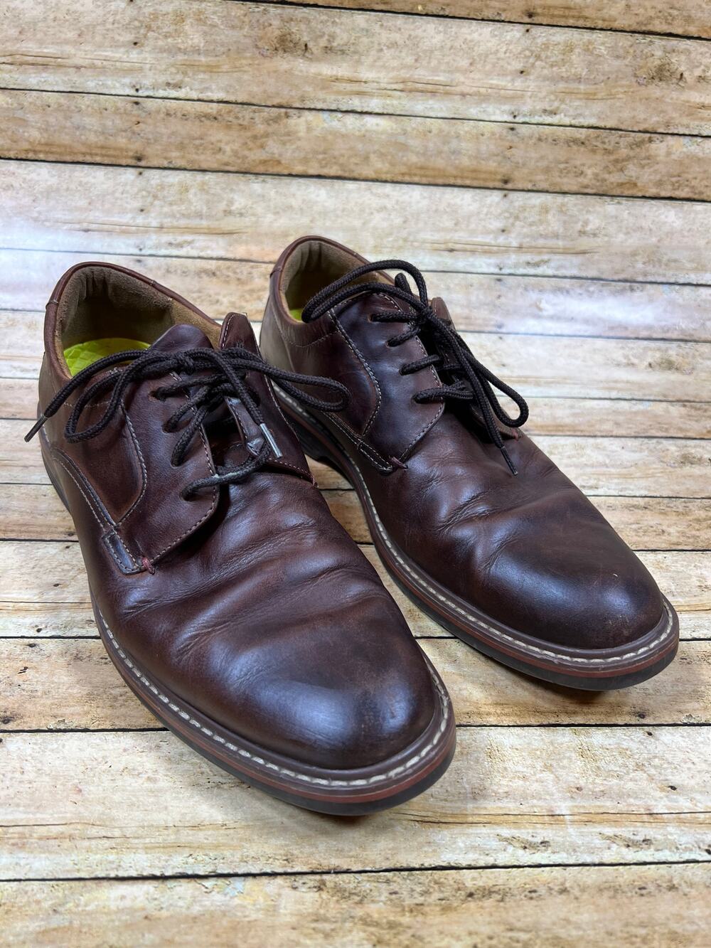 Florsheim Brown Leather Norwalk Plain Toe Oxford Shoes 13360-215 Men's Size 9M
